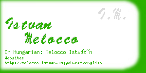 istvan melocco business card